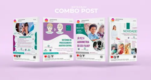 Combo Post Feed Instagram (4 Imagens)