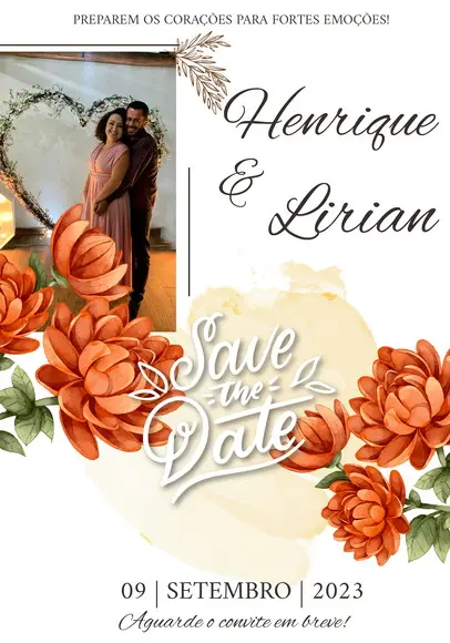 Convite - Save The Date - Casamento (com Foto)