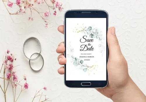 Convite - Save The Date - Casamento Clean