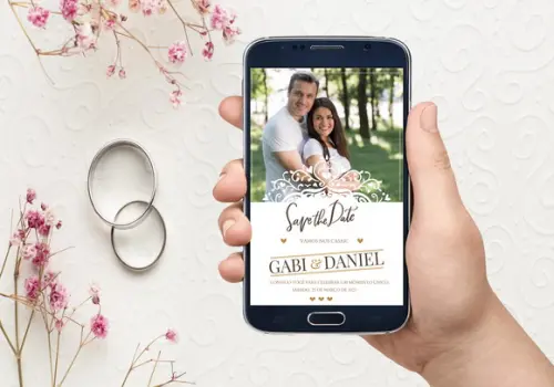 Convite - Save The Date - Casamento01 - com Foto