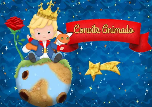 Convite Animado - Pequeno Principe (sem Foto)