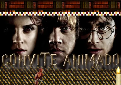 Convite Animado - Harry Potter (sem Foto)