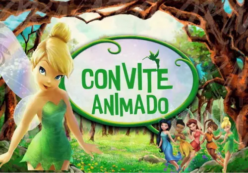 Convite Animado - Sininho e Amigas (sem Foto)