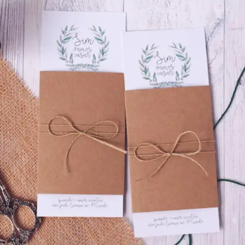 Convite Casamento Rustico - Simples