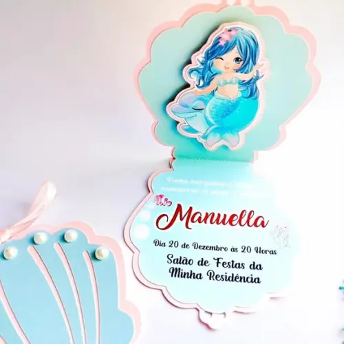 Convite Concha - Sereia