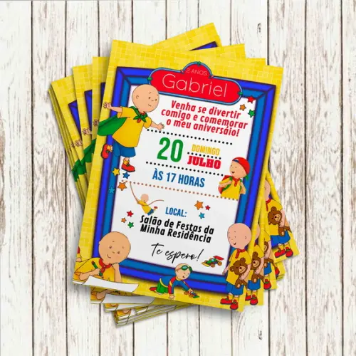 Convite Impresso - Caillou
