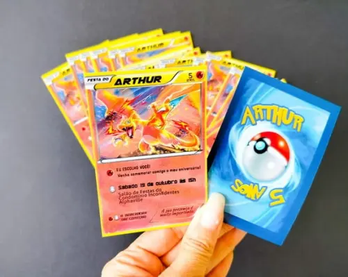 Convite Impresso - Carta Pokemon