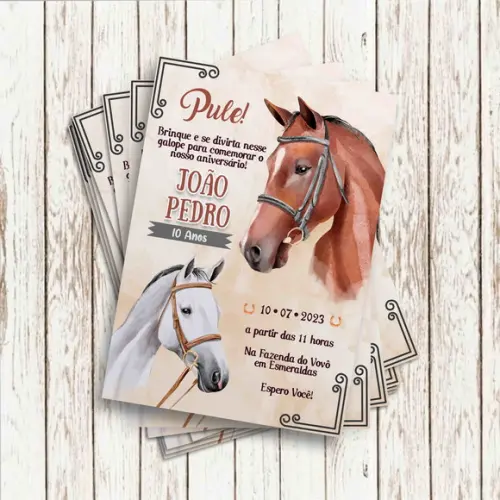 Convite Impresso - Cavalo