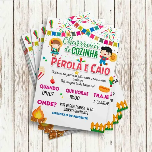 Convite Impresso - Charraia de Cozinha
