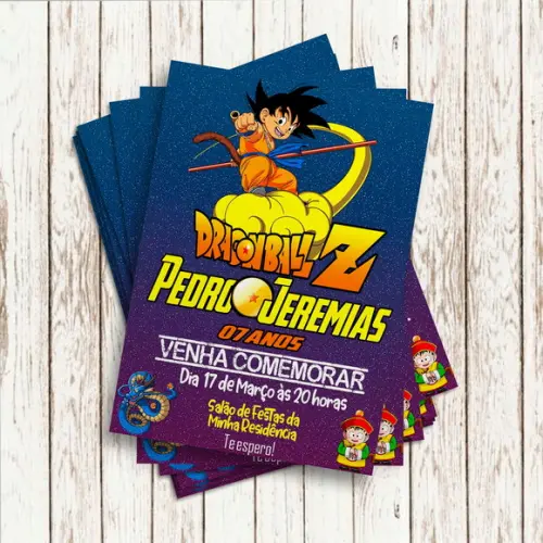 Convite Impresso - Dragon Ball