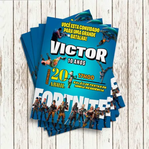 Convite Impresso - Fortnite 02