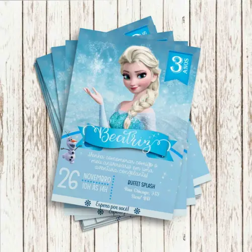 Convite Impresso - Frozen 02