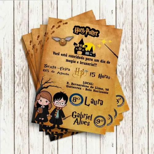Convite Impresso - Harry Potter 02
