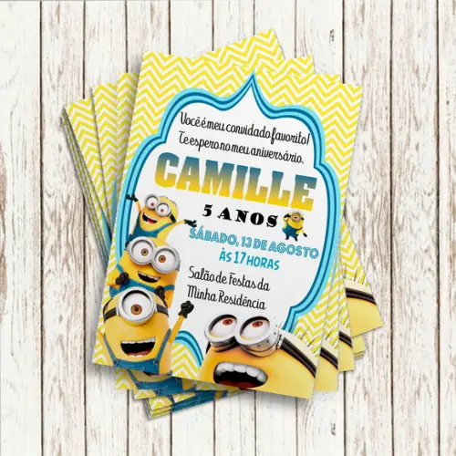 Convite Impresso - Minions