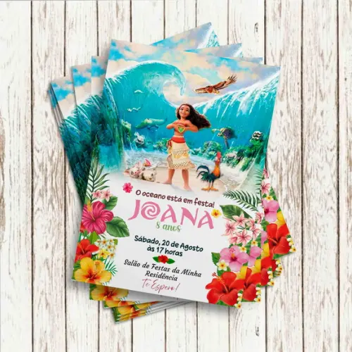 Convite Impresso - Moana