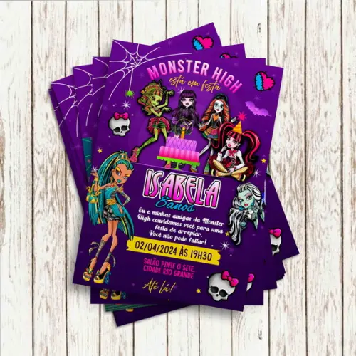 Convite Impresso - Monster High