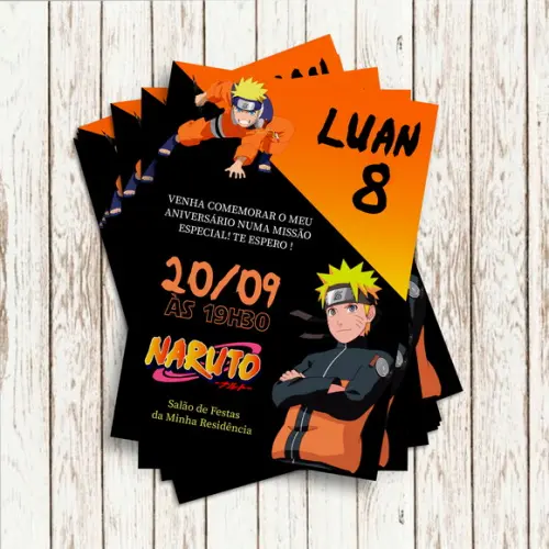 Convite Impresso - Naruto