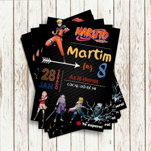 Convite Impresso - Naruto 04