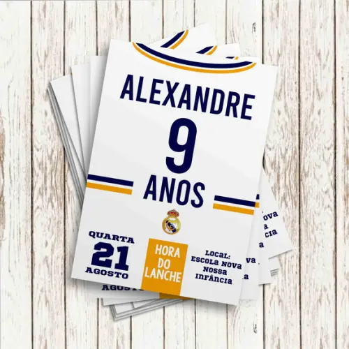 Convite Impresso - Real Madrid