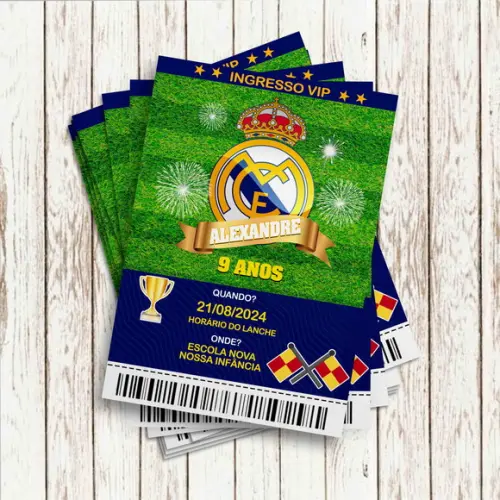 Convite Impresso - Real Madrid 02