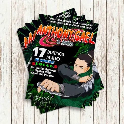Convite Impresso - Shikamaru