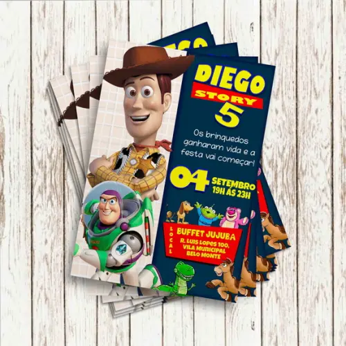 Convite Impresso - Toy Story