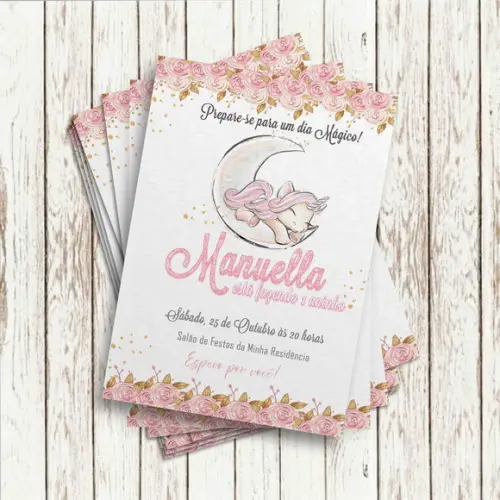 Convite Impresso - Unicórnio
