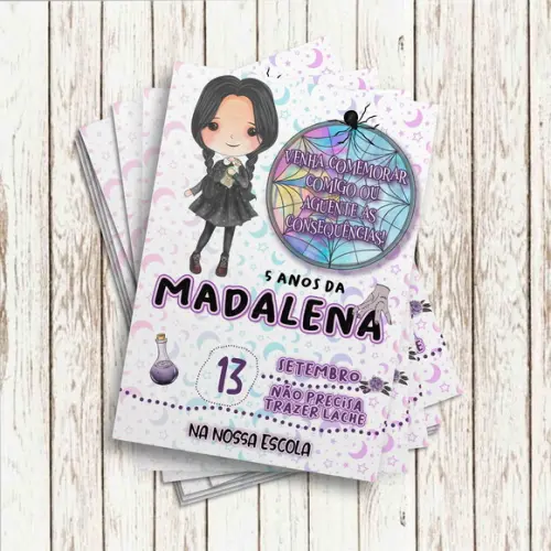 Convite Impresso - Wandinha Candy