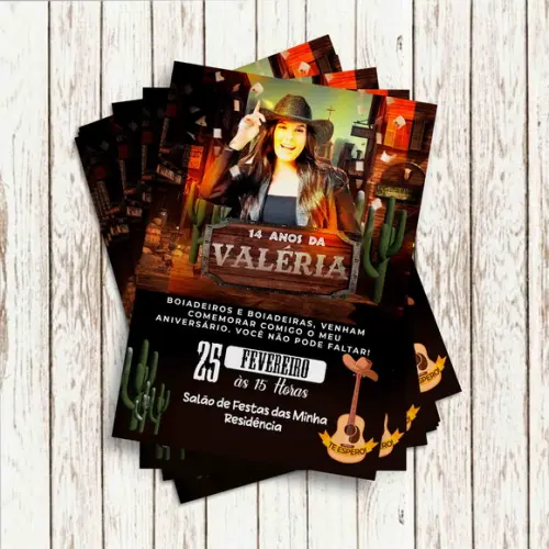 Convite Impresso (10 x 15) - Ana Castela