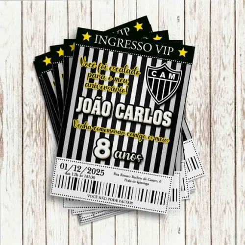 Convite Impresso (10x15) - Atletico Mineiro