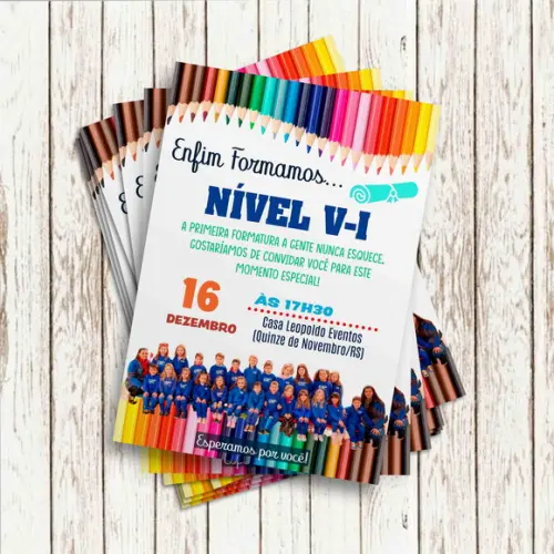Convite Impresso (10x15) - Foramtura Infantil