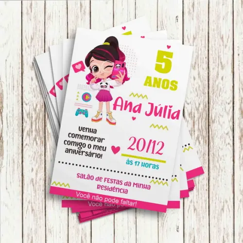 Convite Impresso (10x15) - Luluca 02