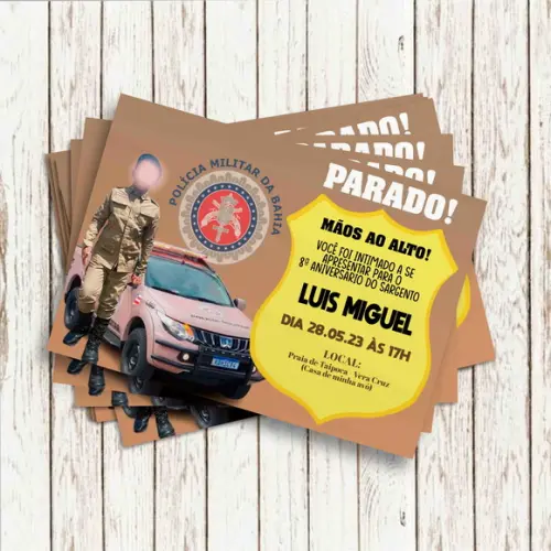 Convite Impresso (10x15) - Policia Militar Bahia