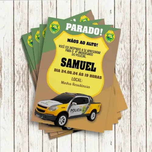 Convite Impresso (10x15) - Policia Militar Parana