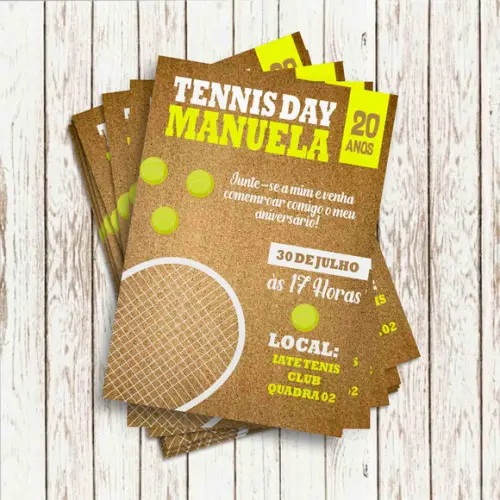 Convite Impresso (10x15) - Tennis