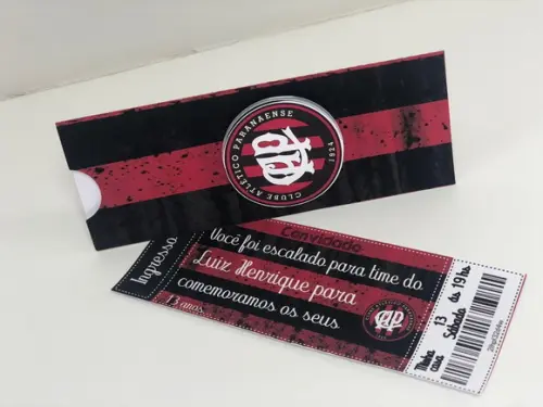 Convite Ingresso - Atletico Paranaense
