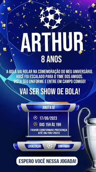 Convite Interativo - Champeons League