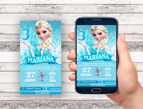Convite Interativo - Frozen