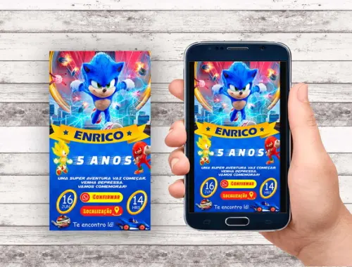 Convite Interativo - Sonic