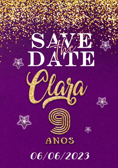 Convite Save The Date - Euphoria Gold
