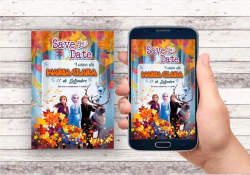 Convite Save The Date - Frozen 2
