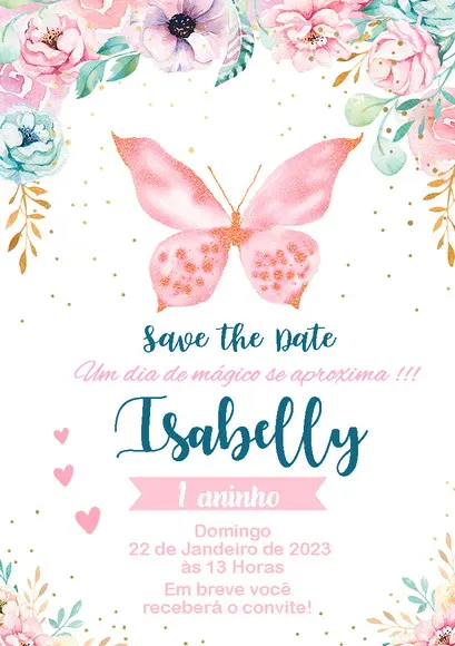 Convite Save The Date - Jardim Encantado