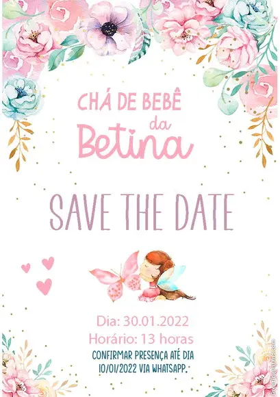 Convite Save The Date - Jardim Encantado 02