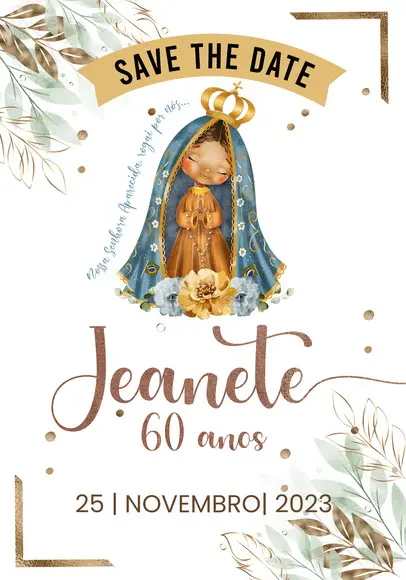 Convite Save The Date - Nossa Senhora