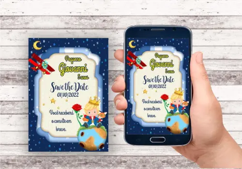 Convite Save The Date - o Pequeno Principe 02