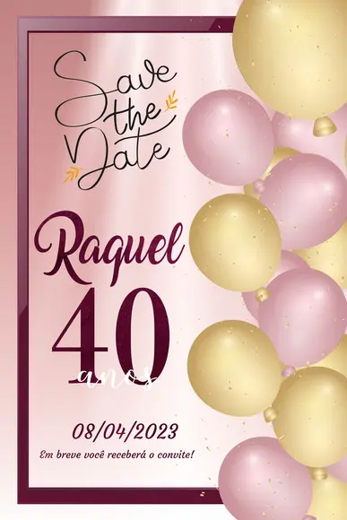 Convite Save The Date - sem Tema