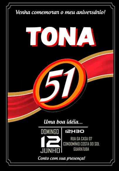 Convite Virtual - 51 Boa Ideia