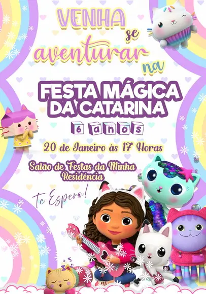 Convite Virtual - a Casa Mágica da Gabby 02