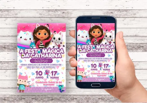 Convite Virtual - a Casa Magica da Gabby