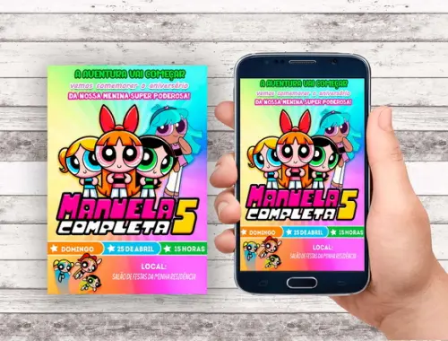 Convite Virtual - as Meninas Super Poderosas